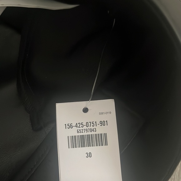 Abercrombie Vegan Leather 90s Straight Pant NWT Women - Picture 7 of 7